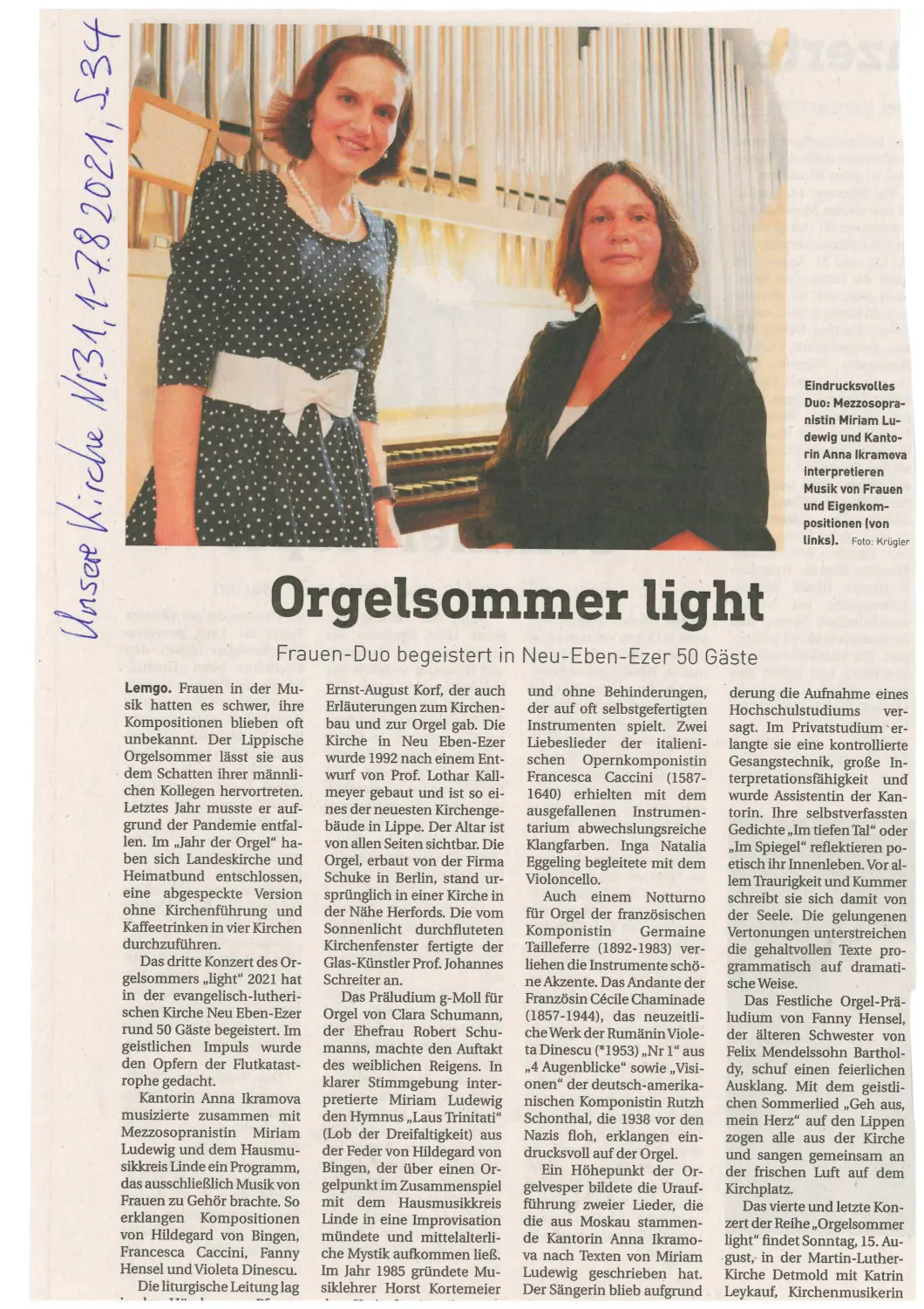 Anna Ikramova, Presse